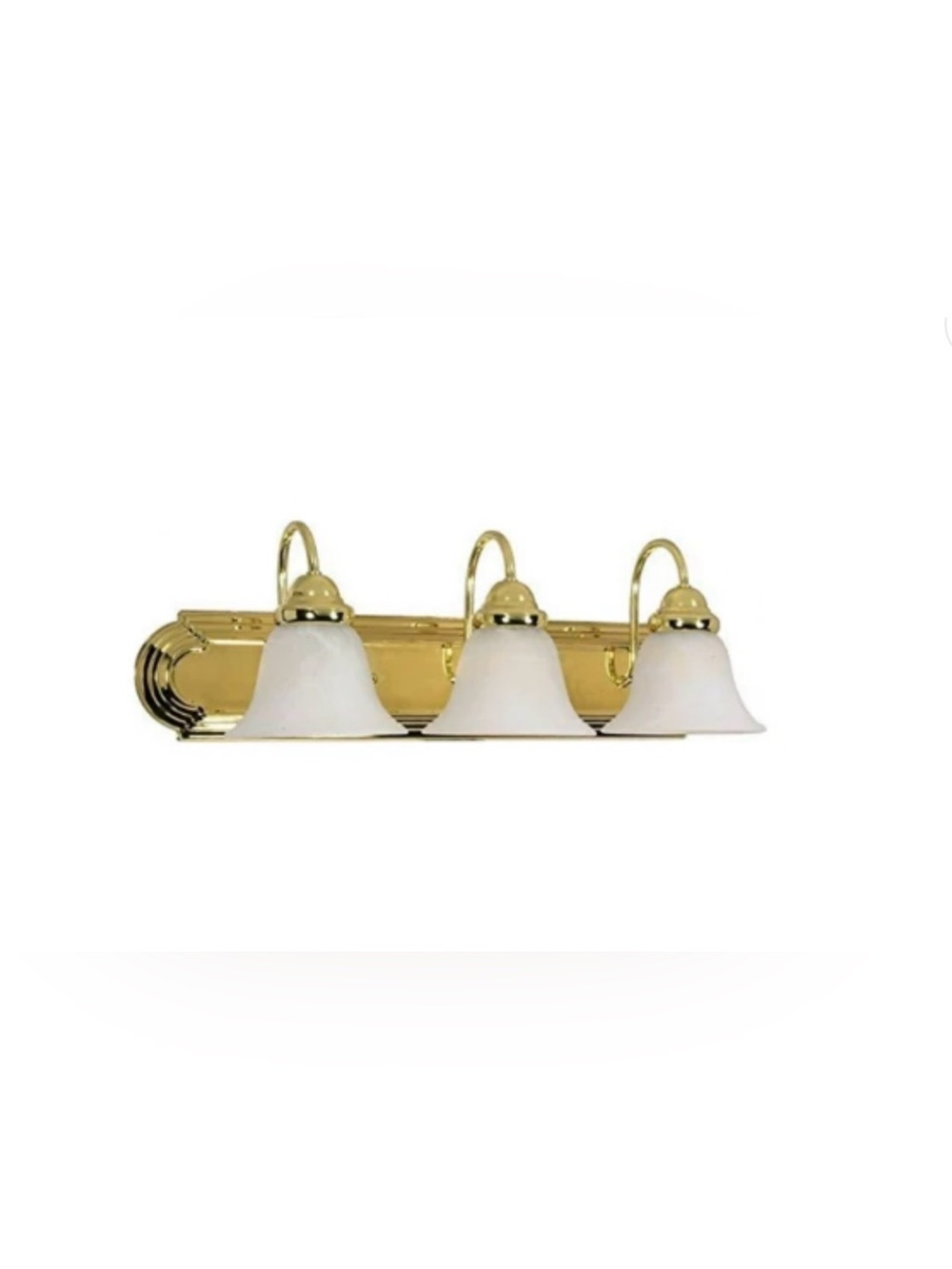 Nuvo Ballerina 24" 3-Light Bathroom Vanity Light Alabaster Glass Shades E26 Wall